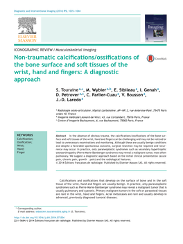 Non-Traumatic Calcifications/Ossifications