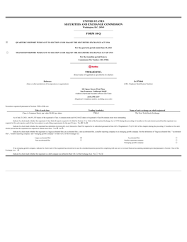 United States Securities and Exchange Commission Form