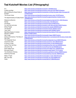 Ted Kotcheff Movies List (Filmography)