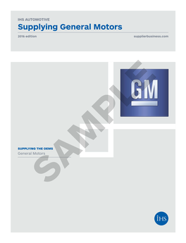 Supplying General Motors