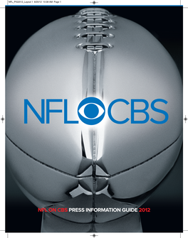 Nfl on Cbs Press Information Guide 2012