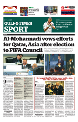 Al-Mohannadi Vows Efforts for Qatar, Asia After Election To