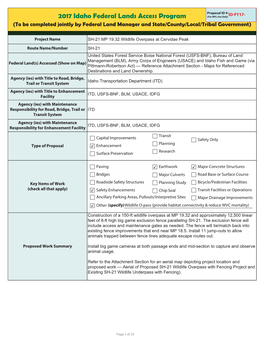 Oregon Federal Lands Access Program