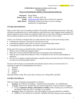 GFS 104 Email: Riteshm@Usc.Edu (Please Allow 24 Hours for Response) Office Hours: Wednesday 4-5Pm (Let Me Know If You’Re Coming); Alternatively, by Appointment