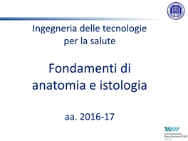 Fondamenti Di Anatomia E Istologia