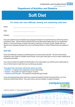 Cssd0052 V1 Review Apr18 Soft Diet.Pmd