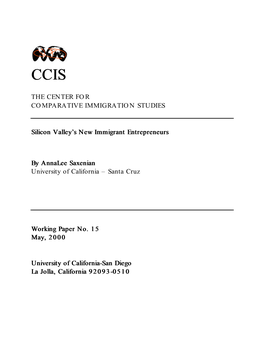 THE CENTER for COMPARATIVE IMMIGRATION STUDIES Silicon