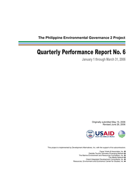 The Philippine Environmental Governance 2 Project