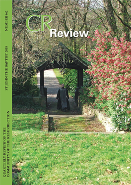Review ST JOHN the BAPTIST 2018 QUARTERLY REVIEW of the QUARTERLY COMMUNITY of the RESURRECTION Dancing - a Meditation