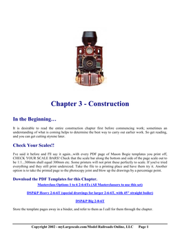 Chapter 3 - Construction