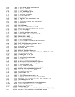 Violin-Viola Inventory Descriptions UPDATED November 2020