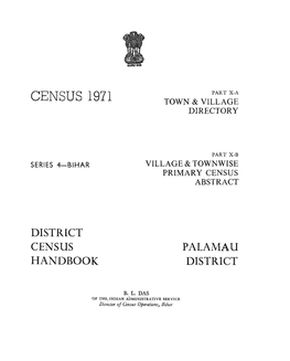 Village & Townwise Primary Census Abstract, Palamau District, Part X-B