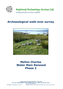 Archaeological Walk-Over Survey Mellon Charles Water Main