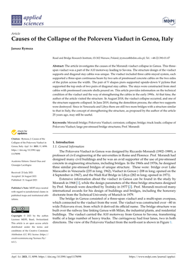 Causes of the Collapse of the Polcevera Viaduct in Genoa, Italy