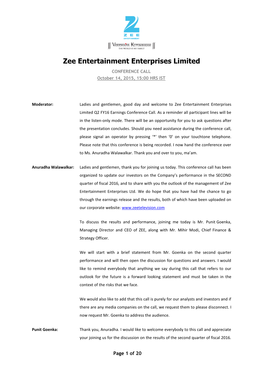 Zee Entertainment Enterprises Limited