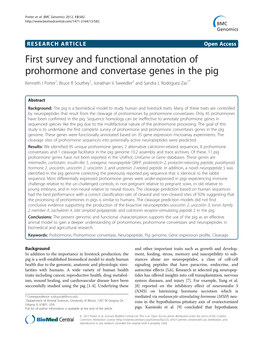 First Survey and Functional Annotation of Prohormone and Convertase