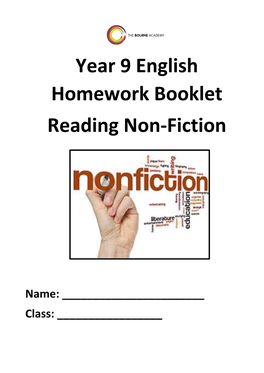 KS4 Non Fiction Reading Booklet Student