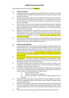 Proposed County Cup Rules for 2016-17