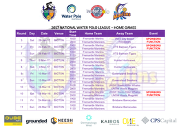 2017 National Water Polo League