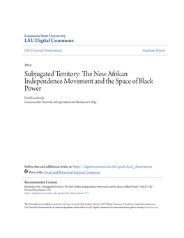The New Afrikan Independence Movement and the Space of Black Power