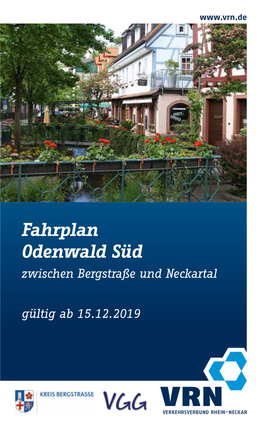 Fahrplan Odenwald Süd Zwischen Bergstraße Und Neckartal Gültig Ab 15.12.2019