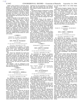 CONGRESSIONAL RECORD— Extensions of Remarks E1802 HON