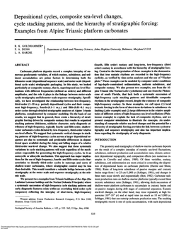 Depositional Cycles, Composite Sea-Level Changes, Cycle Stacking