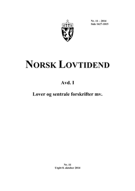 Norsk Lovtidend