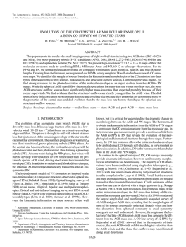 Evolution of the Circumstellar Molecular Envelope