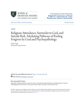 Religious Attendance, Surrender to God, and Suicide Risk