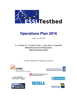 Testbed Operations Plan