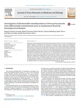 Investigation of Thermostable Metalloproteins in Perna Perna Mussels