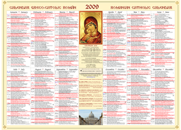 Calendar Greco-Catolic Român 2009 Romanian Catholic Calendar