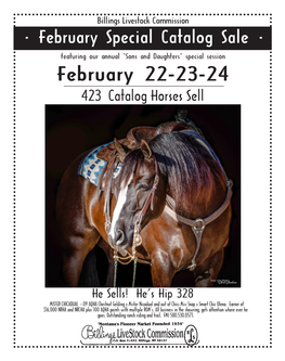 February 22-23-24 423 Catalog Horses Sell