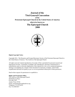 2000 Journal of General Convention (Denver, Colorado)