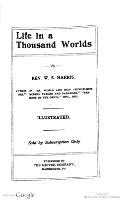 Life in a Thousand Worlds, by Rev. WS Harris