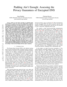 Padding Ain't Enough: Assessing the Privacy Guarantees of Encrypted