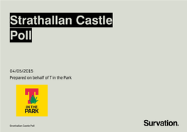 Strathallan Castle Poll Page 4 Prepared on Behalf of T in the Park 4 May 2015 Table 1 Q1