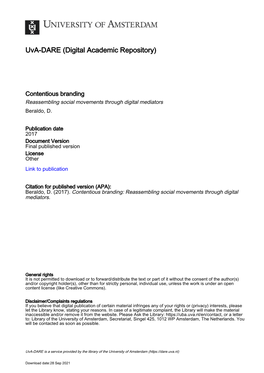 Thesis Was Prepared with the Partnership Between the University of Amsterdam and the University of Milan with the Purpose of Obtaining a Joint Doctorate Degree