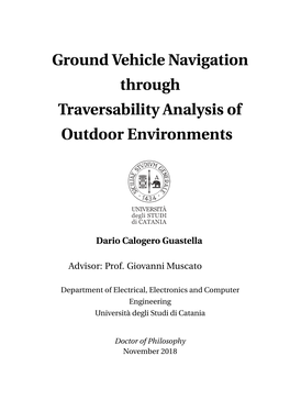 Ground Vehicle Navigation Through Traversability Analysis of Outdoor Environments