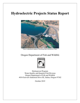 Hydroelectric Projects Status Report