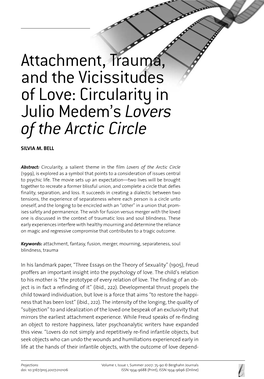 Attachment, Trauma, and the Vicissitudes of Love: Circularity in Julio Medem’S Lovers of the Arctic Circle