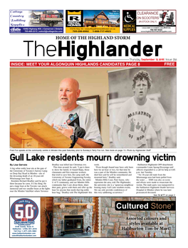 Gull Lake Residents Mourn Drowning Victim by Lisa Gervais Bradley Was Killed Last Christmas Eve