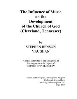 The Influence of Music on the Development of the Church of God (Cleveland, Tennessee)