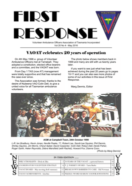 VAOAT Celebrates 20 Years of Operation