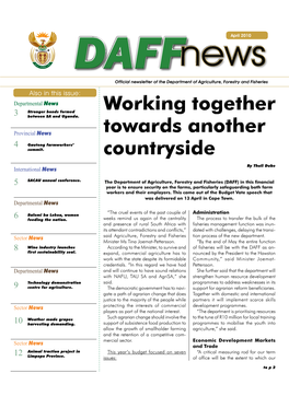 Also in This Issue: Departmental News Stronger Bonds Formed 3 Between SA and Uganda