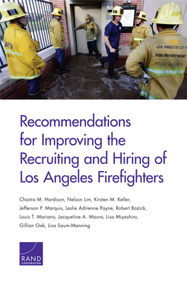 Recommendations for Improving the Recruiting and Hiring of Los Angeles Firefighters