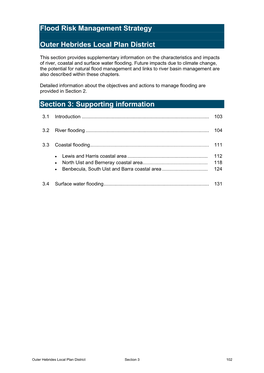 Flood Risk Management Strategy Outer Hebrides Local Plan