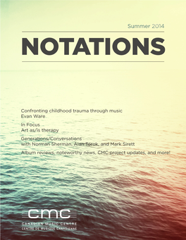 Summer 2014 NOTATIONS