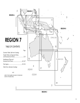 REGION 7 COASTAL CHARTS Stock Number Title Scale = 1: Stock Number Title Scale = 1